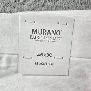 $115 NEW Baird Mcnutt Murano Linen Pants Men 46 x‎ 30 Relaxed Fit White